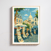 Affiche Paris | Poster Artistique Montmartre - Sacré Cœur | Affiche France