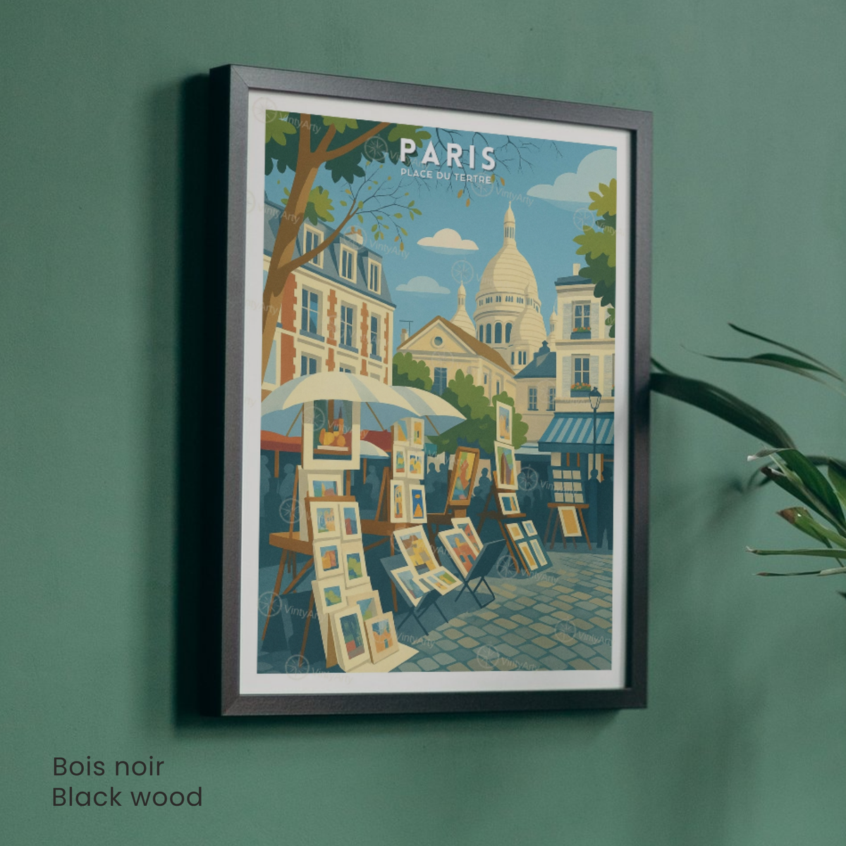 Affiche Paris | Poster Artistique Montmartre - Sacré Cœur | Affiche France