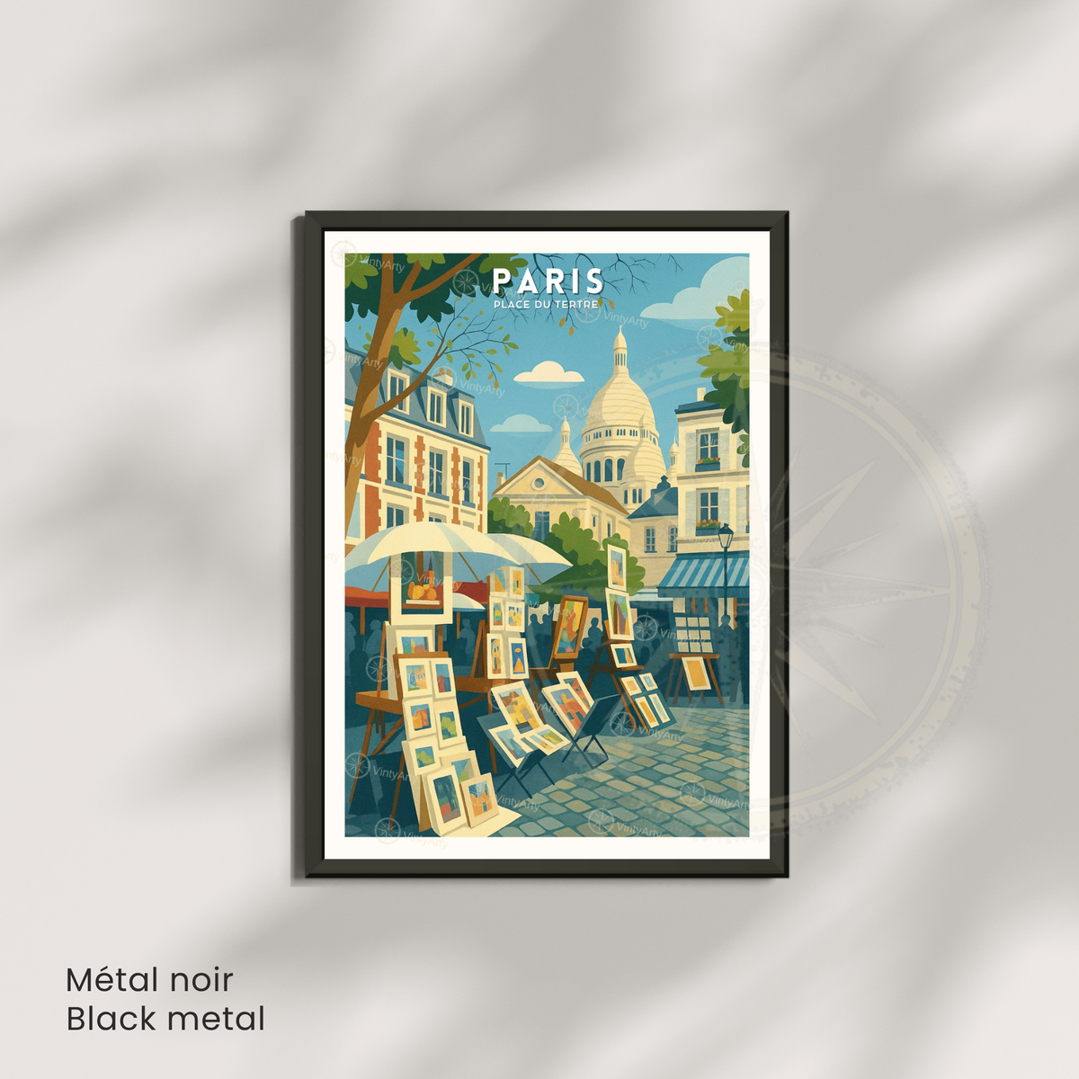 Affiche Paris | Poster Artistique Montmartre - Sacré Cœur | Affiche France