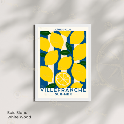Affiche Villefranche-sur-Mer | Poster déco France | Affiche Côte d'Azur