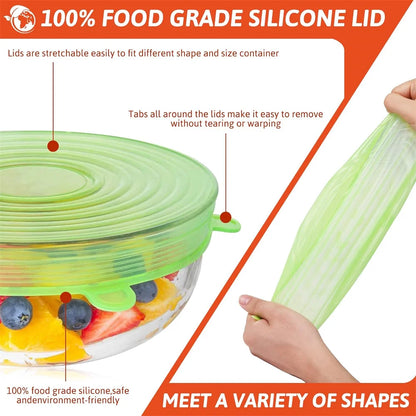 Silicone Food Preservation Lid Set