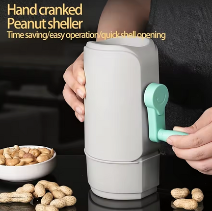 Hand cranked peanut sheller