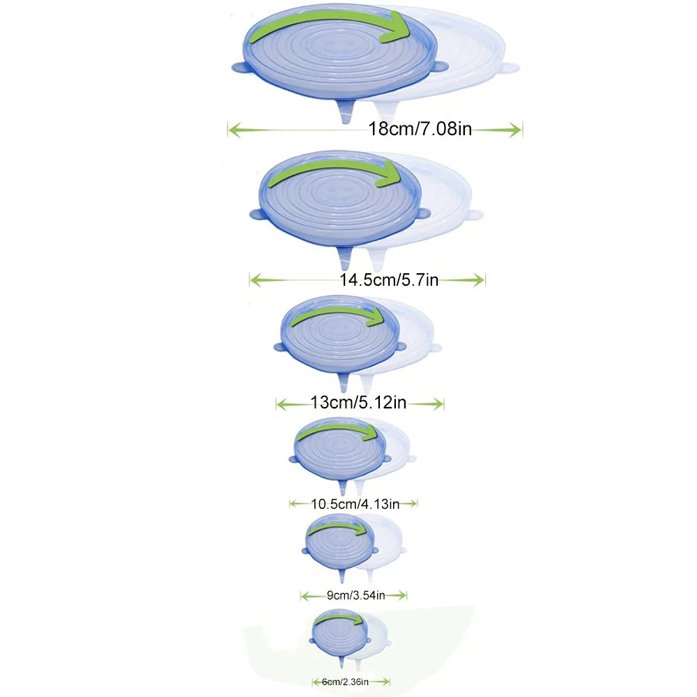 Silicone Food Preservation Lid Set