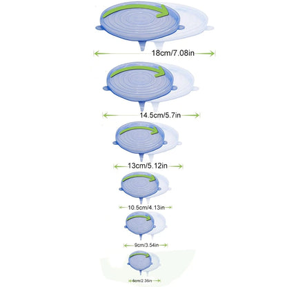 Silicone Food Preservation Lid Set