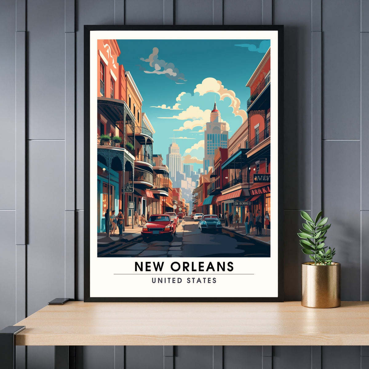 Impression Nouvelle Orléans, USA | Poster de voyage Nouvelle Orléans  | Poster de voyage | affiche USA