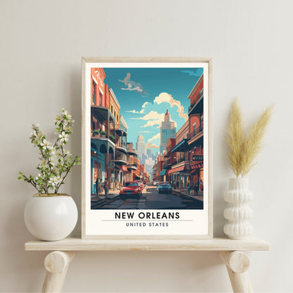 Impression Nouvelle Orléans, USA | Poster de voyage Nouvelle Orléans  | Poster de voyage | affiche USA