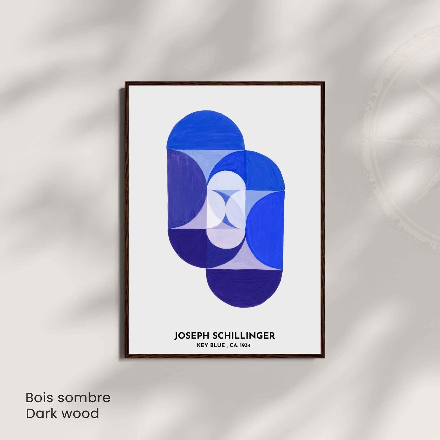 Affiche abstraite bleue – Joseph Schillinger Key Blue 1934 – Poster art géométrique vintage